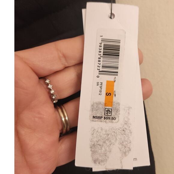 NWT Calvin Klein Performance Soft Fleece Wide Leg Sweatpants Black S - Picture 6 of 7